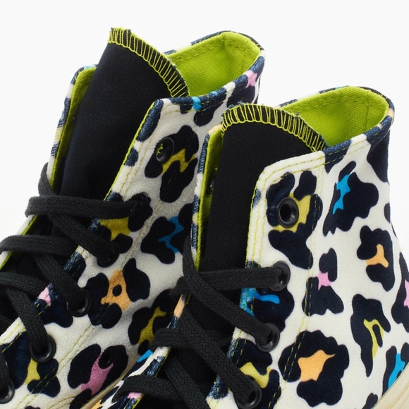 Converse Chuck 70 Hi Womens Casual Shoe Black White Leopard 572369C NEW Sz 7 - Picture 8 of 9